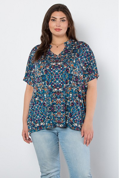 PT11574PLUS WRINKLE FREE SHORT SLEEVE TOP